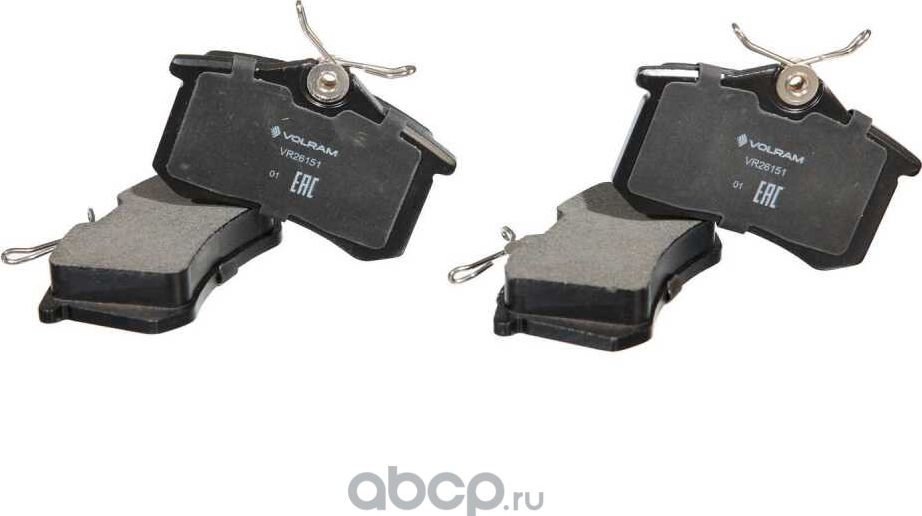КОЛОДКИ ЗАДНИЕ ДЛЯ А/М VW POLO SEDAN RUS 1KT (10-) ДИСКОВЫЙ ТОРМОЗ К-Т 4 ШТ ( (Volram). Артикул VR26151