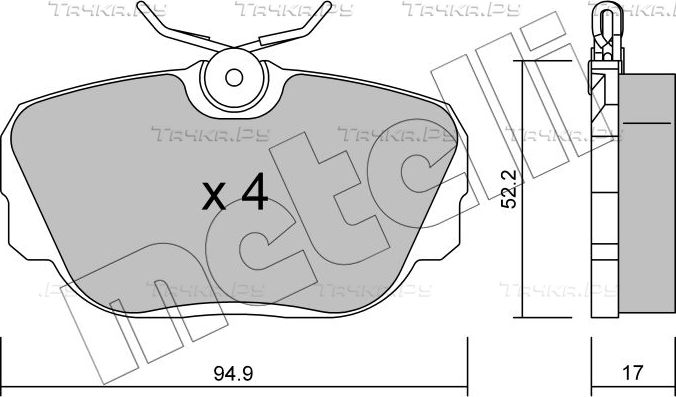 Тормозные колодки Metelli передние для BMW 3 II (E30) 1982-1994. Артикул 22-0042-0