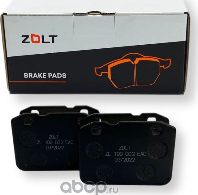 Колодка тормозная передняя для а/м ВАЗ 2101-07 (к-кт 4шт) ZOLT Zolt. Артикул ZL109002