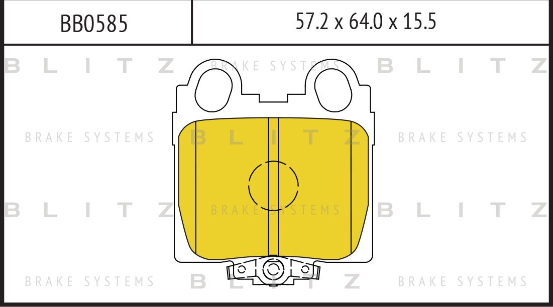 Колодки тормозные дисковые | зад прав/лев | (Blitz) Blitz. Артикул BB0585