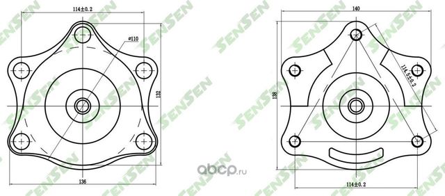 ОПОРА ПЕРЕДНЕГО АМОРТИЗАТОРА HONDA CR-V RE3/RE4 07 (Sensen) Sensen. Артикул M61072
