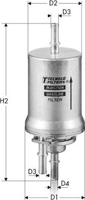 Топливный фильтр  Tecneco Filters. Артикул IN1042