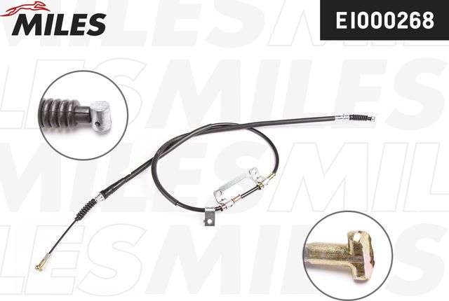 Трос ручника (тросик ручного тормоза) Miles задний левый для Kia Spectra II 2004-2009. Артикул EI000268