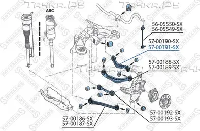 Поперечный рычаг задней подвески Stellox. Артикул 57-00191-SX