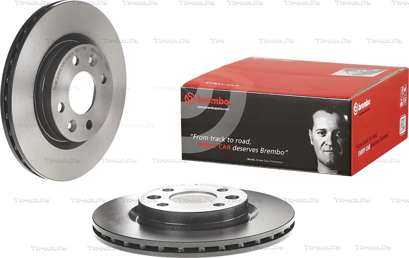 Тормозной диск Brembo UV Coated передний для Renault Symbol ll 2008-2012. Артикул 09.5802.21