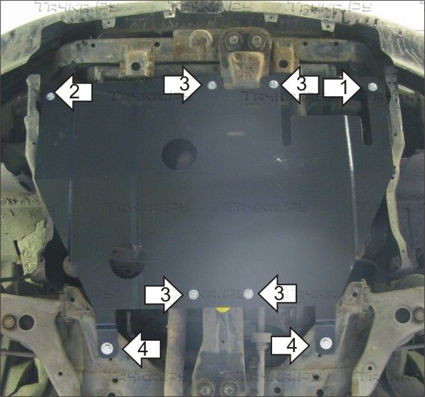 Защита Мотодор для картера, КПП Mitsubishi Space Star 1999-2005. Артикул 01306