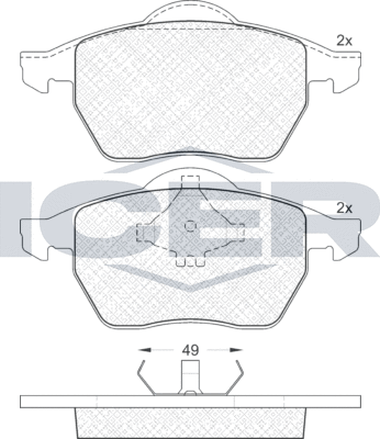 Тормозные колодки Icer. Артикул 181139