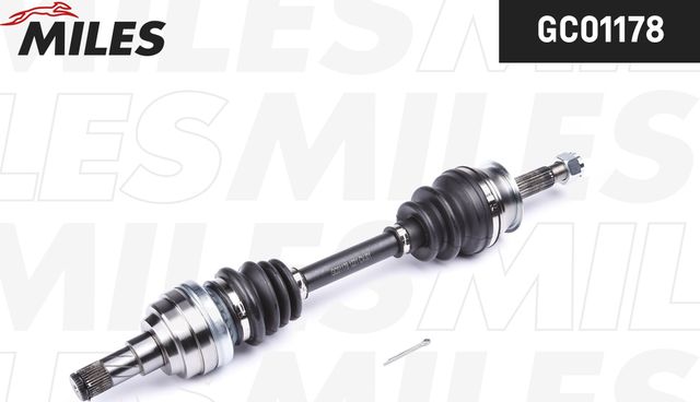 Полуось (привод в сборе, приводной вал) Miles левая для Daewoo Lanos 1997-2008. Артикул GC01178