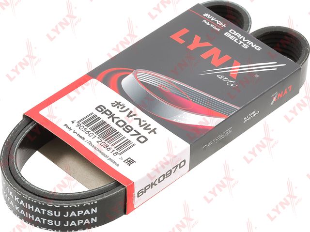 Приводной ремень поликлиновой LYNXauto для Mazda 6 III (GJ) 2012-2026. Артикул 6PK0970