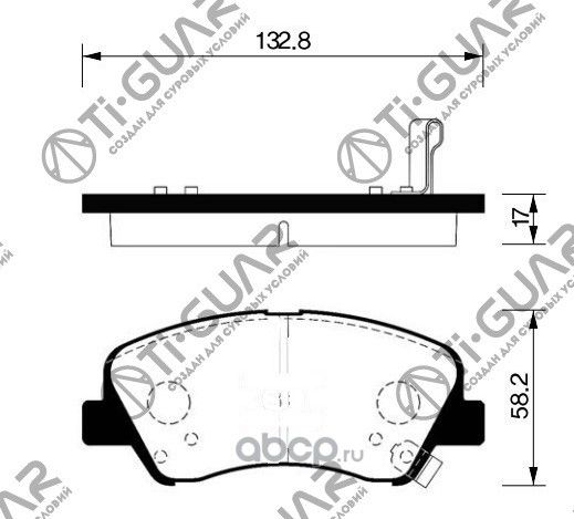 Колодки тормозные (TI-Guar). Артикул TG0537