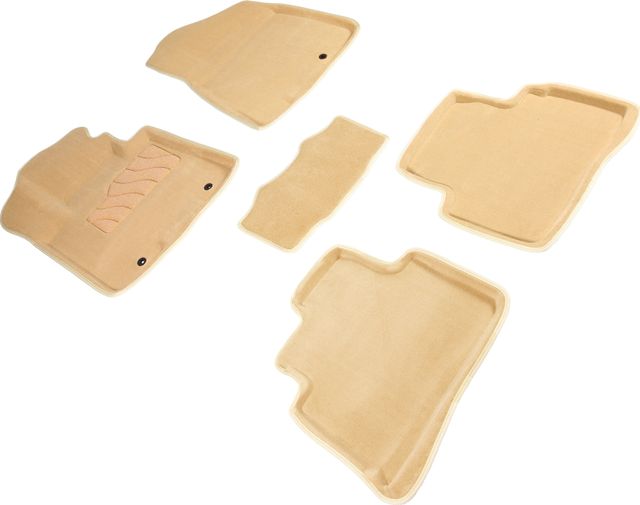 Коврики Seintex 3D ворсовые с бортиком для салона Hyundai Tucson III 2015-2026 Бежевые. Артикул 89326