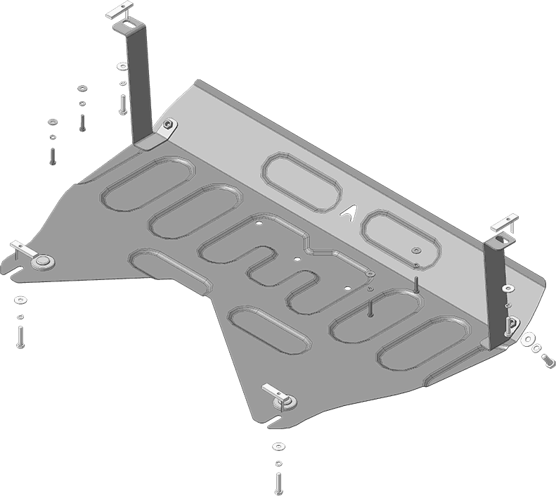 Защита АвтоСтандарт для картера и КПП Hyundai ix35 (SL Стандарт) 2010-2015. Артикул 50904