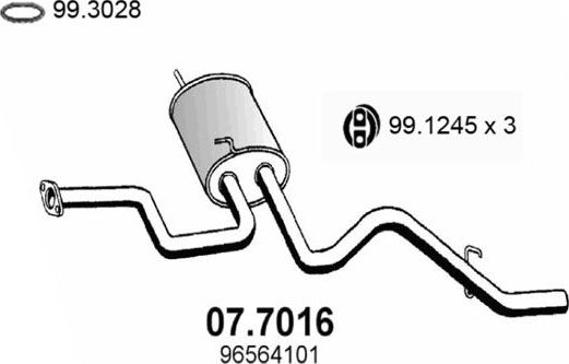 Глушитель (задняя часть) Asso. Артикул 07.7016