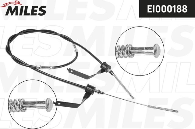 Трос ручника (тросик ручного тормоза) Miles задний правый/левый для Ford Transit V 1994-2000. Артикул EI000188