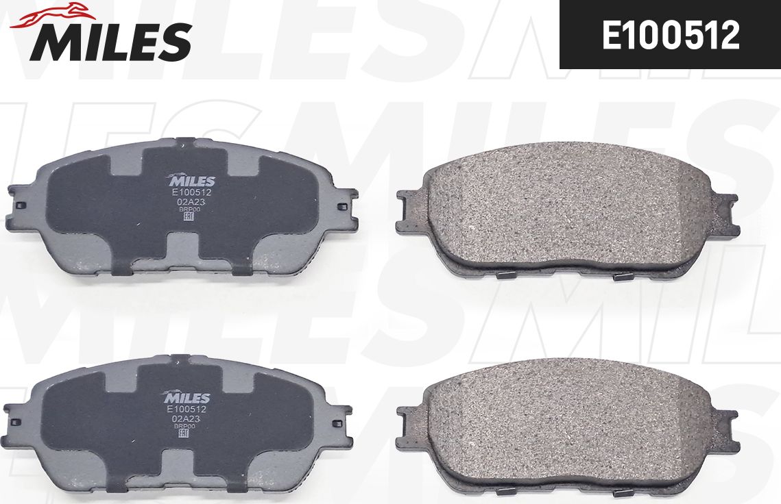 Тормозные колодки Miles (Semi-Metallic). Артикул E100512