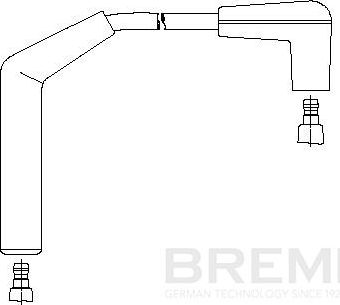 Высоковольтные провода (провода зажигания) Bremi задний для Daewoo Matiz I 1998-2015. Артикул 3A65/14