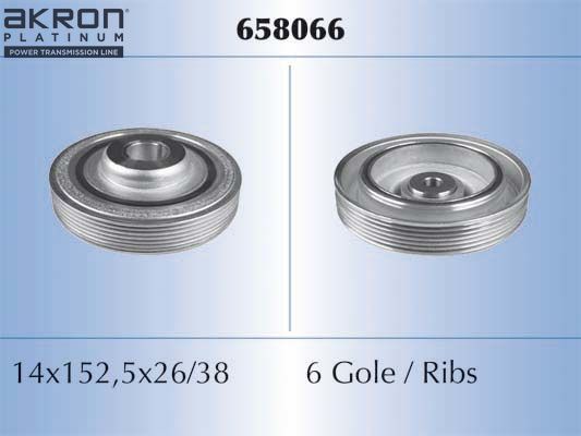 Шкив коленвала Malò для Citroen Jumpy I 1998-2006. Артикул 658066