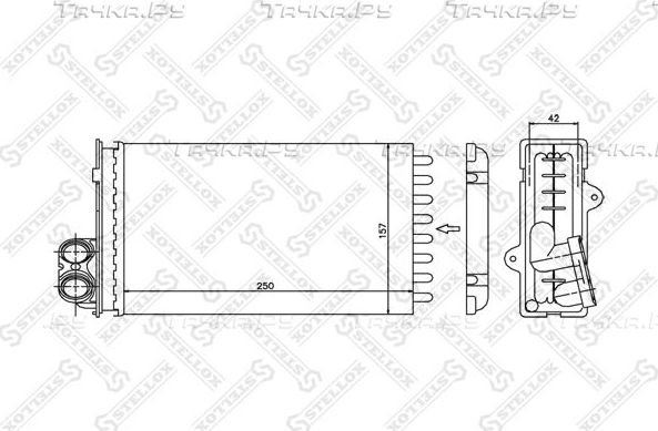 Радиатор отопителя (печки) Stellox. Артикул 10-35012-SX