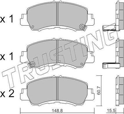 Тормозные колодки Trusting. Артикул 1239.0