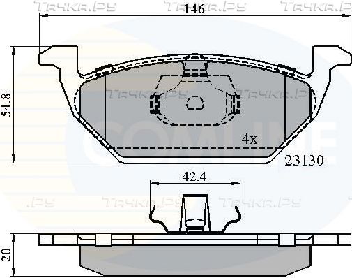 Тормозные колодки Comline Comline передние для Volkswagen Polo IV 2002-2009. Артикул CBP0737