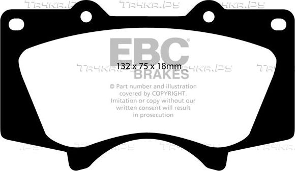 Тормозные колодки EBC Brakes. Артикул DP51657NDX