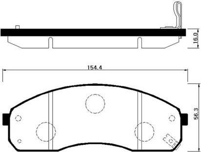 Тормозные колодки HSB. Артикул HP1012
