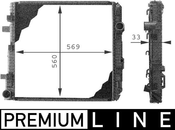 Радиатор охлаждения двигателя Mahle Premium. Артикул CR 671 000P