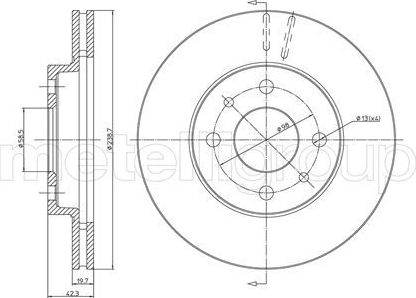 Тормозной диск Metelli. Артикул 23-0553