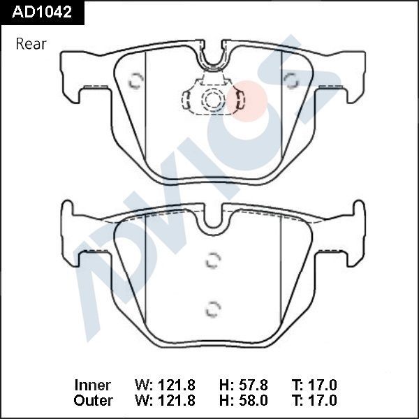 Тормозные колодки Advics. Артикул AD1042