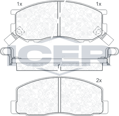 Тормозные колодки Icer передние для Toyota Lite Ace II 1984-1986. Артикул 140524
