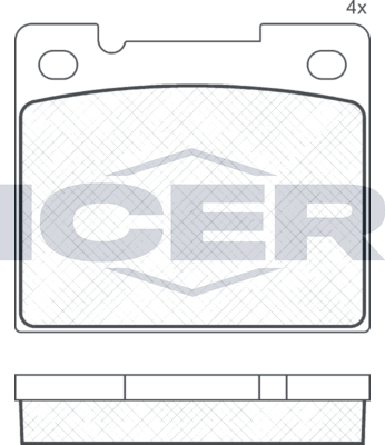 Тормозные колодки Icer. Артикул 180770