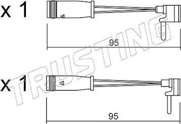 Датчик износа тормозных колодок  Trusting. Артикул SU.159K