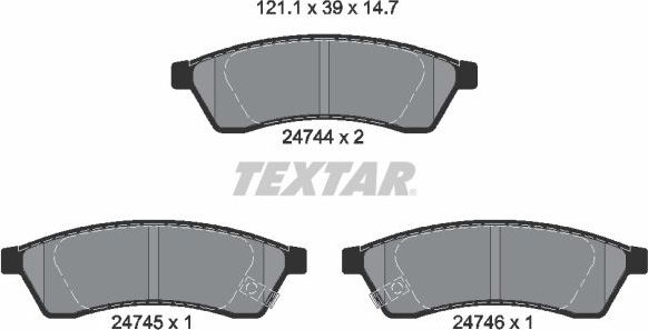 Тормозные колодки Textar Q+. Артикул 2474401