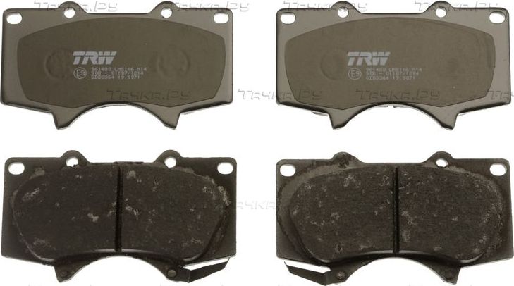 Тормозные колодки TRW COTEC передние для Toyota Fortuner I 2004-2015. Артикул GDB3364