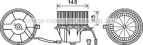 Вентилятор, мотор печки (отопителя) салона AVA для Audi S2 I 1990-1996. Артикул AI8375