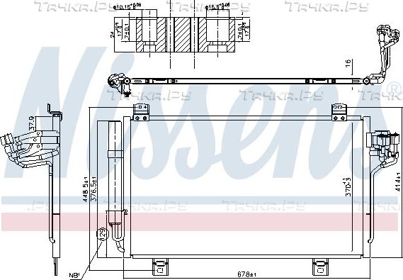 Радиатор кондиционера (конденсатор) Nissens (алюминий). Артикул 940775