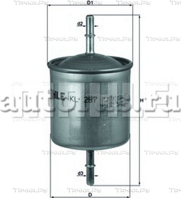 Топливный фильтр Mahle. Артикул KL 257