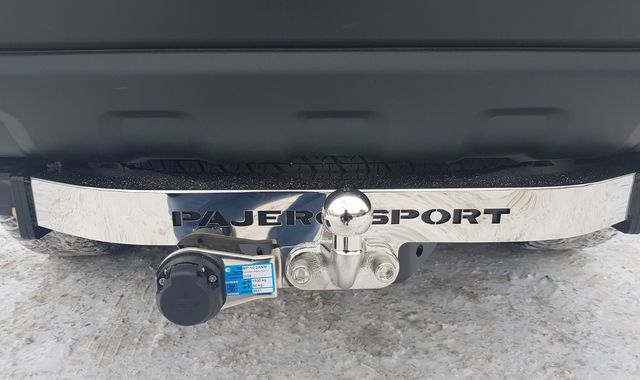 Фаркоп Baltex для Mitsubishi Pajero Sport II 2008-2016. (с декор. накладкой) Фланцевое крепление. Артикул MP102ANM