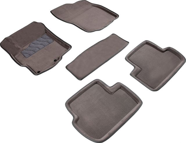Коврики Seintex 3D ворсовые для салона Mitsubishi Lancer 10 2007-2026 Серые. Артикул 82163