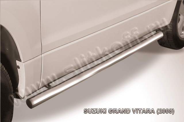 Пороги Slitkoff труба d76 для Suzuki Grand Vitara III 3-дв. 2008-2012. Артикул SGV3D08010