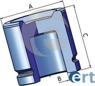 Поршень тормозного суппорта ERT (сталь) передний для Mercedes-Benz T1 1977-1996. Артикул 150968-C