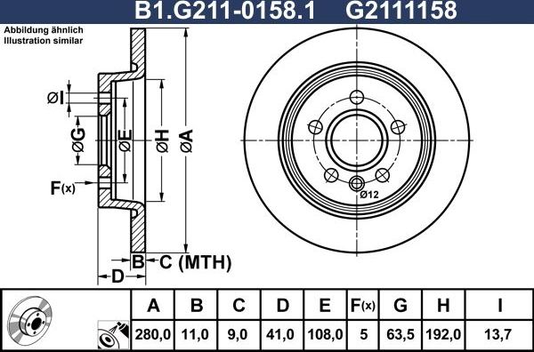 Тормозной диск Galfer. Артикул B1.G211-0158.1