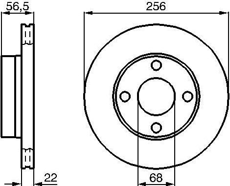 Тормозной диск Bosch передний для Audi Cabriolet 1991-1992. Артикул 0 986 478 550