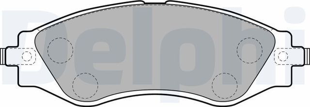 Тормозные колодки Delphi (Low-Metallic). Артикул LP1816