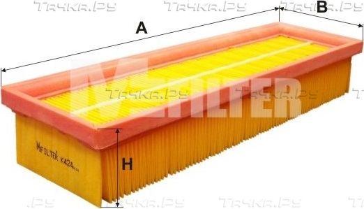 Воздушный фильтр MFilter. Артикул K 424