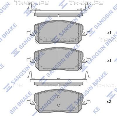 Тормозные колодки Sangsin Hi-Q. Артикул SP2932
