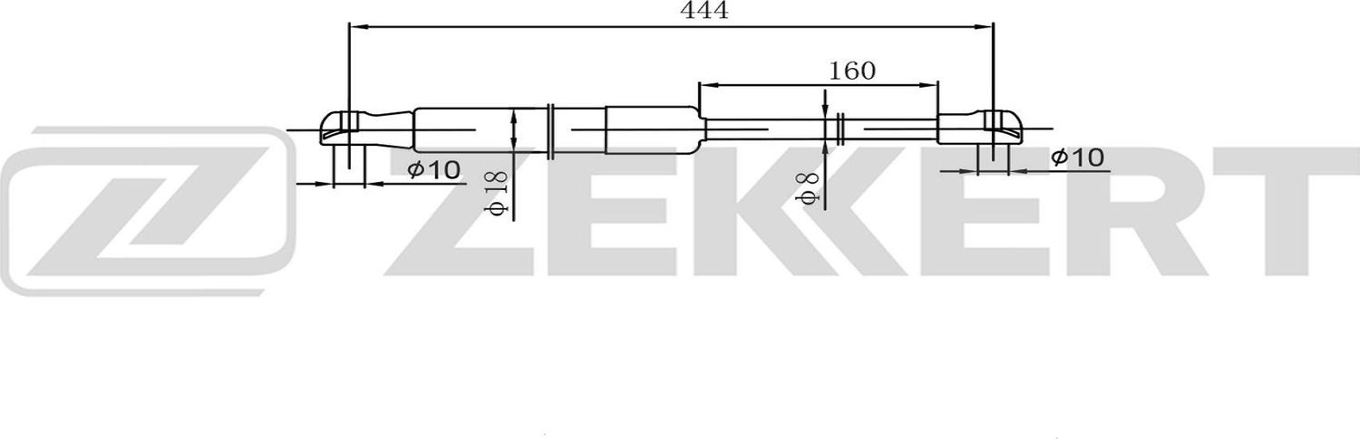 Амортизатор (упор) багажника Zekkert. Артикул GF-2594