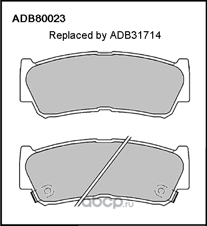 Колодки тормозные задние (Allied Nippon). Артикул ADB80023