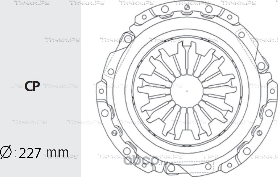 Корзина сцепления TOYOTA Hiace,Land Cruiser VALEO PHC. Артикул TYC01