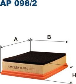 Воздушный фильтр Filtron. Артикул AP 098/2